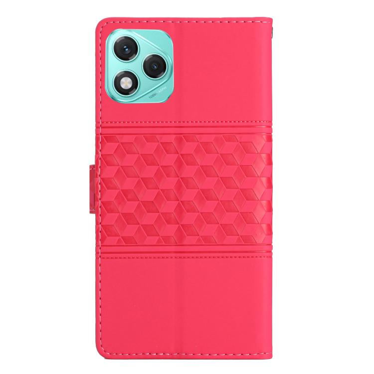 For Honor 400 Lite Global Diamond Embossed Skin Feel Leather Phone Case