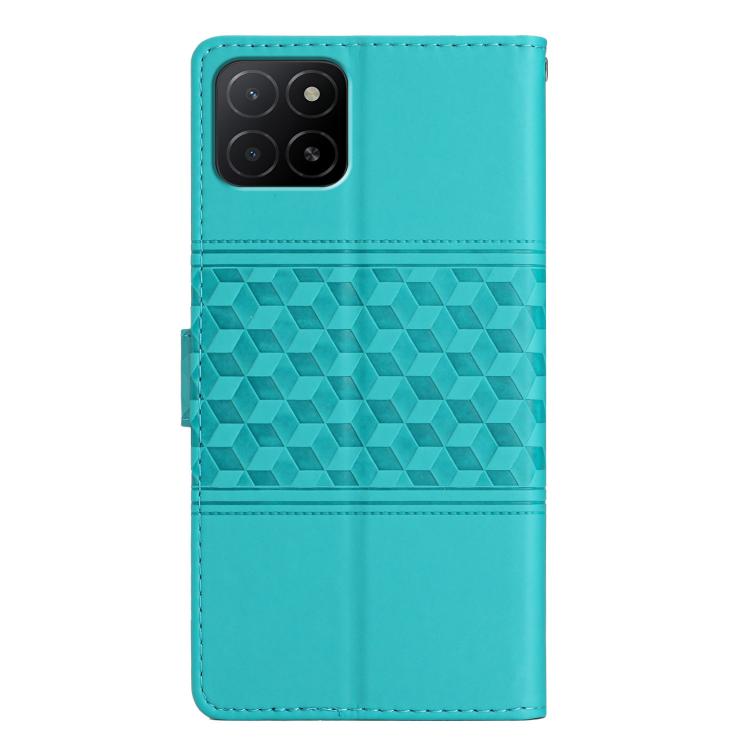 For Honor X5b Diamond Embossed Skin Feel Leather Phone Case