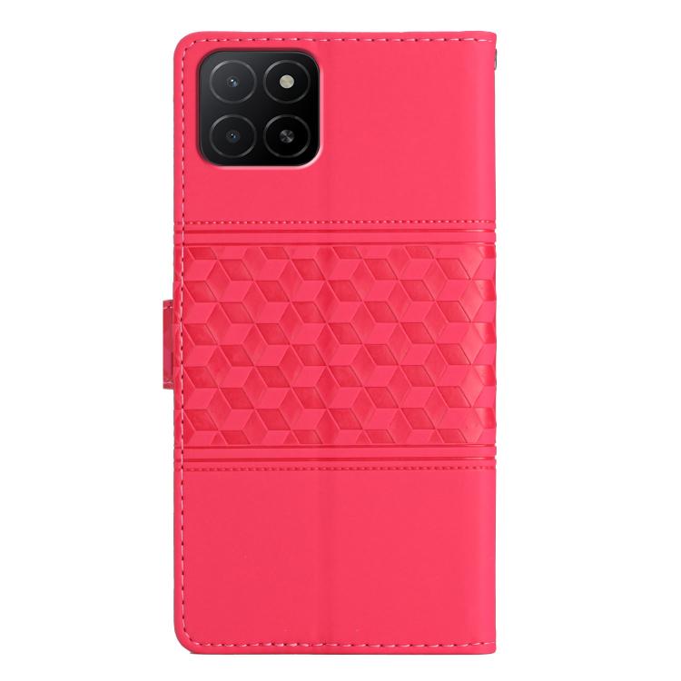 For Honor X5b Diamond Embossed Skin Feel Leather Phone Case