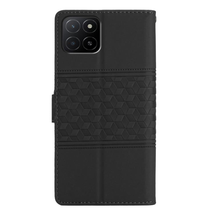 For Honor X5b Diamond Embossed Skin Feel Leather Phone Case