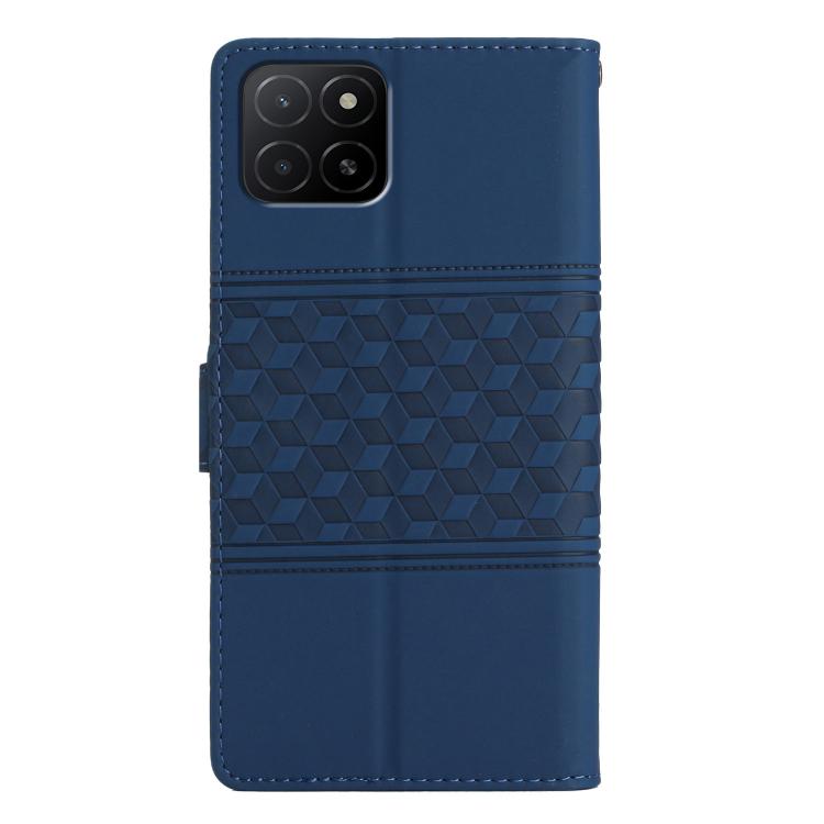 For Honor X5b Plus Diamond Embossed Skin Feel Leather Phone Case