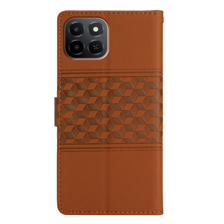For Honor X6c 4G Diamond Embossed Skin Feel Leather Phone Case