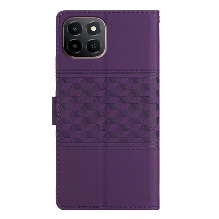 For Honor X6c 4G Diamond Embossed Skin Feel Leather Phone Case
