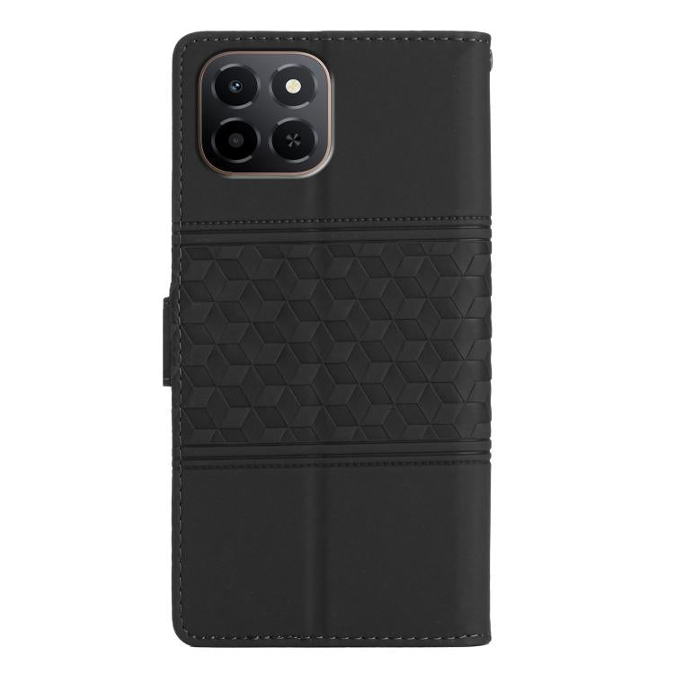 For Honor X6c 4G Diamond Embossed Skin Feel Leather Phone Case
