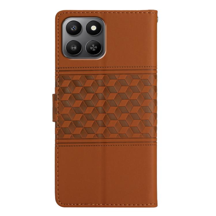 For Honor 400 Smart 5G Diamond Embossed Skin Feel Leather Phone Case