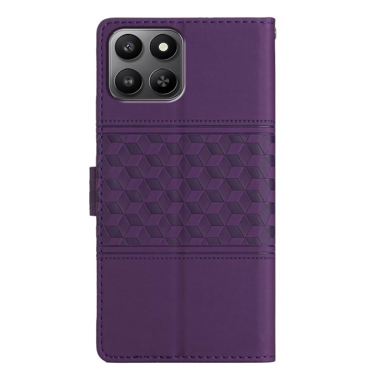 For Honor 400 Smart 5G Diamond Embossed Skin Feel Leather Phone Case