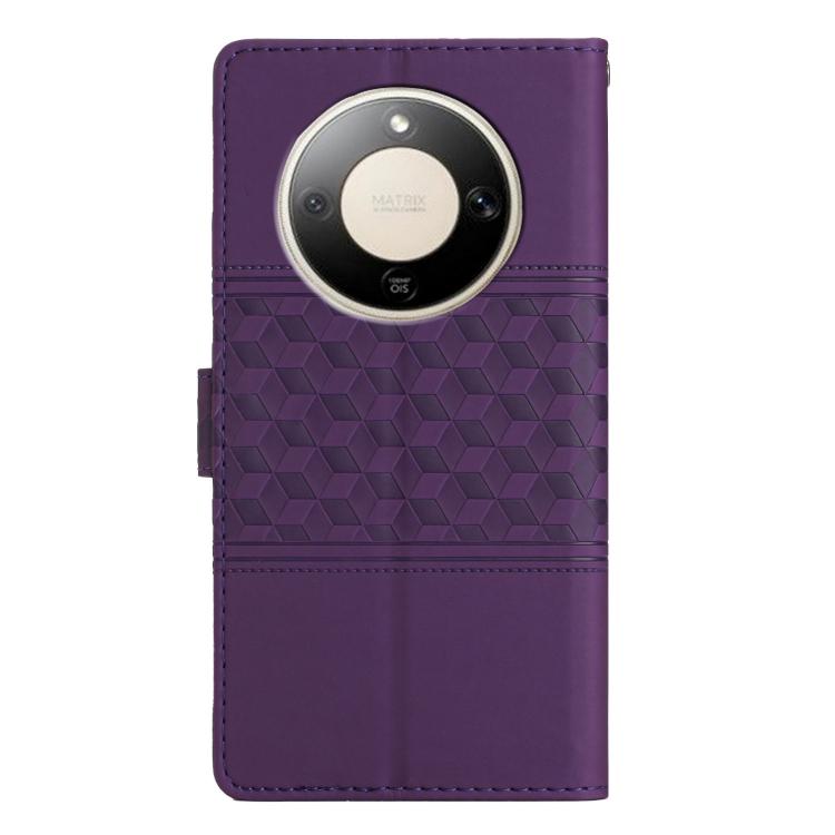 For Honor X9d 5G Diamond Embossed Skin Feel Leather Phone Case