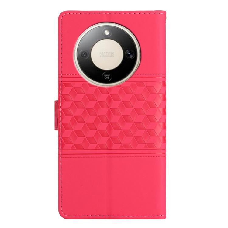 For Honor X9d 5G Diamond Embossed Skin Feel Leather Phone Case