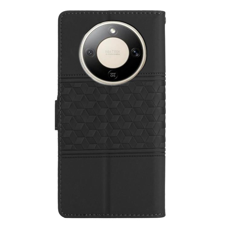 For Honor X9d 5G Diamond Embossed Skin Feel Leather Phone Case