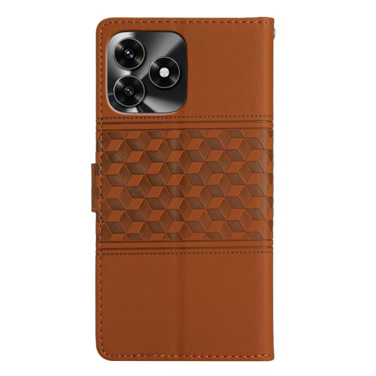 For Honor X5c 4G Diamond Embossed Skin Feel Leather Phone Case
