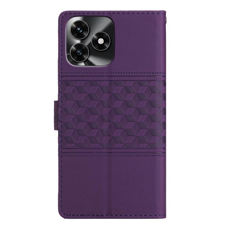 For Honor X5c 4G Diamond Embossed Skin Feel Leather Phone Case