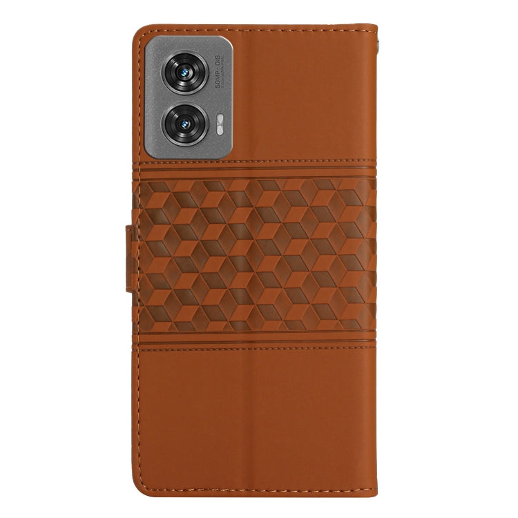 For Motorola Edge 50 Fusion Diamond Embossed Skin Feel Leather Phone Case