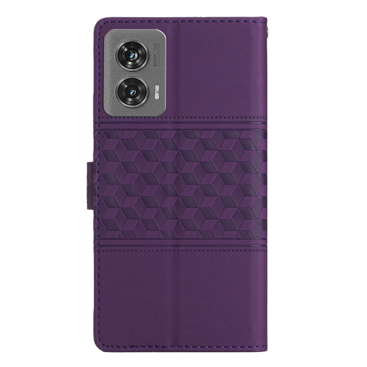 For Motorola Edge 50 Fusion Diamond Embossed Skin Feel Leather Phone Case