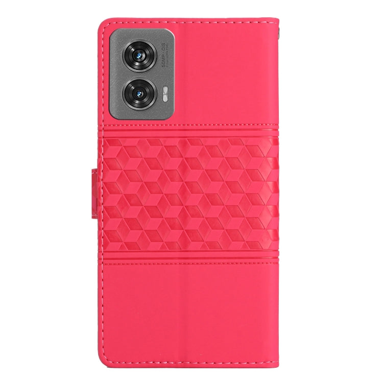 For Motorola Edge 50 Fusion Diamond Embossed Skin Feel Leather Phone Case