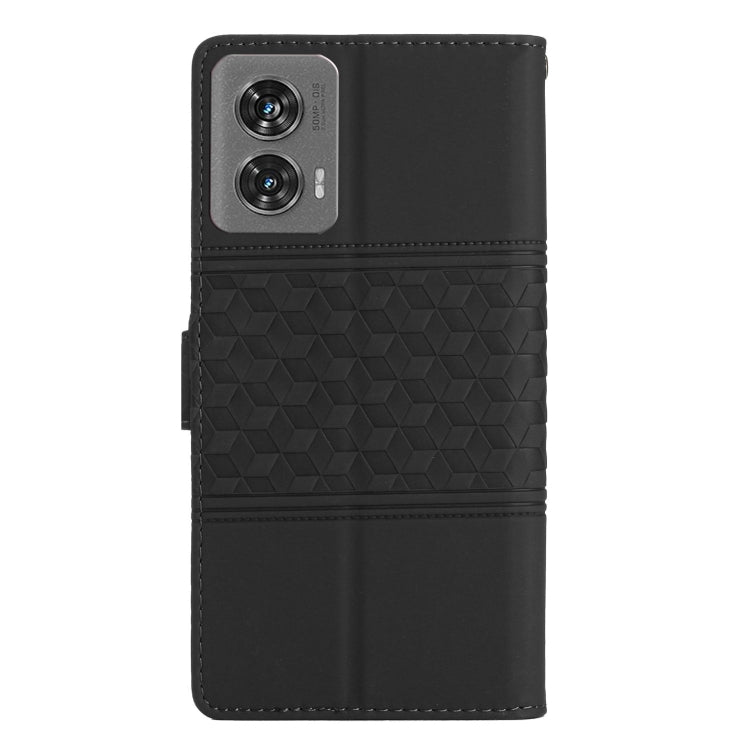 For Motorola Edge 50 Fusion Diamond Embossed Skin Feel Leather Phone Case