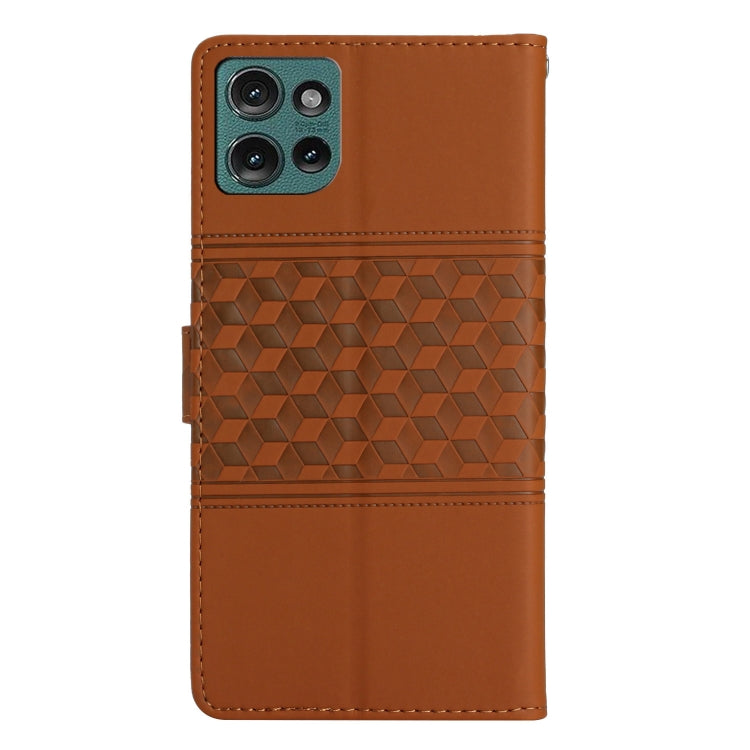 For Motorola Edge 50 5G Diamond Embossed Skin Feel Leather Phone Case