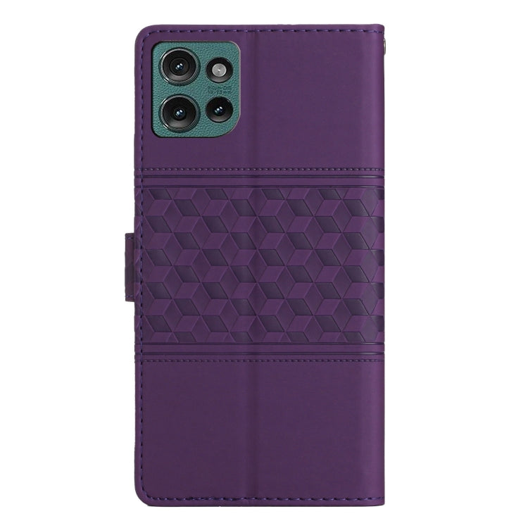 For Motorola Edge 50 5G Diamond Embossed Skin Feel Leather Phone Case