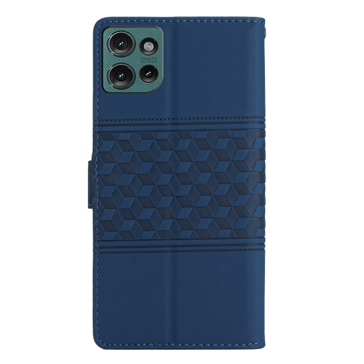 For Motorola Edge 50 5G Diamond Embossed Skin Feel Leather Phone Case