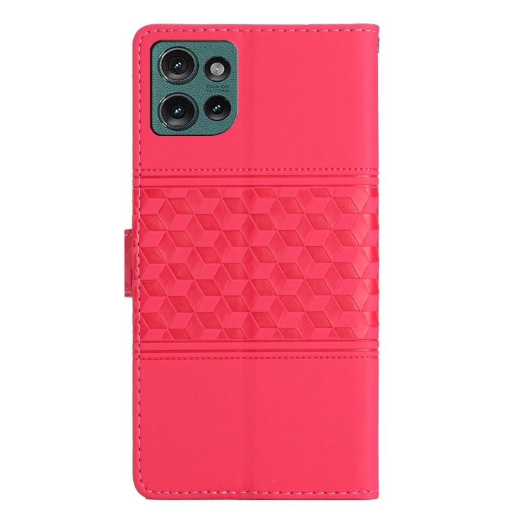 For Motorola Edge 50 5G Diamond Embossed Skin Feel Leather Phone Case