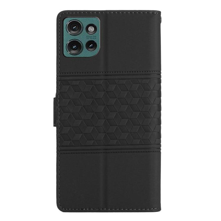 For Motorola Edge 50 5G Diamond Embossed Skin Feel Leather Phone Case