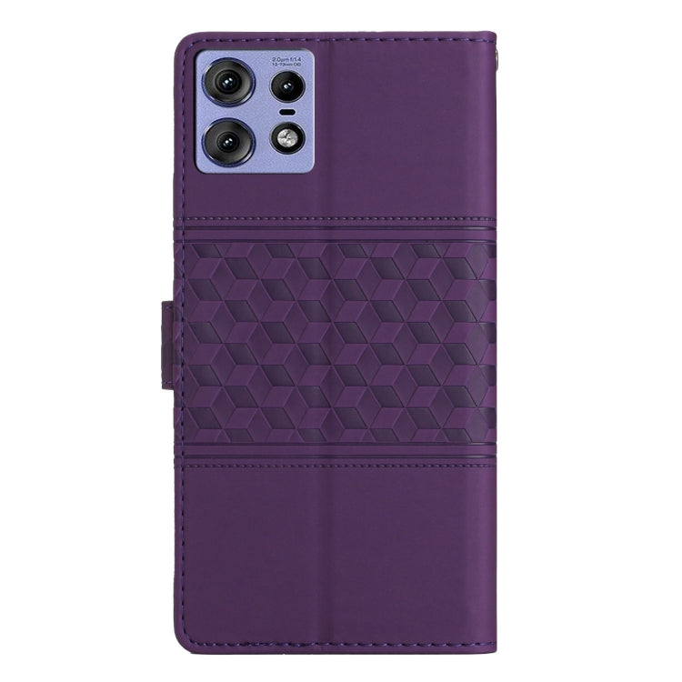 For Motorola Edge 50 Pro Diamond Embossed Skin Feel Leather Phone Case