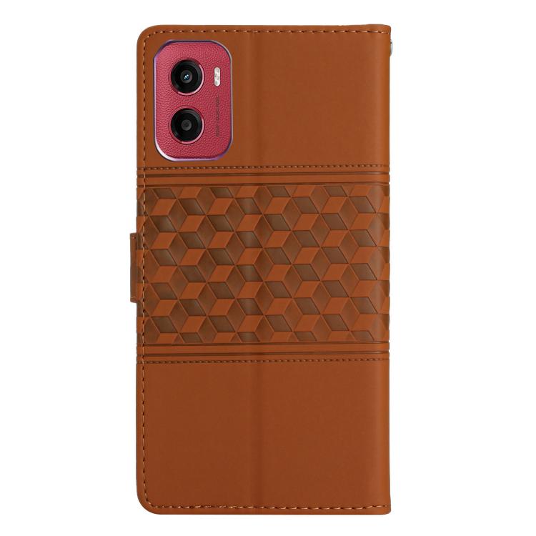 For Motorola Moto G05 Diamond Embossed Skin Feel Leather Phone Case