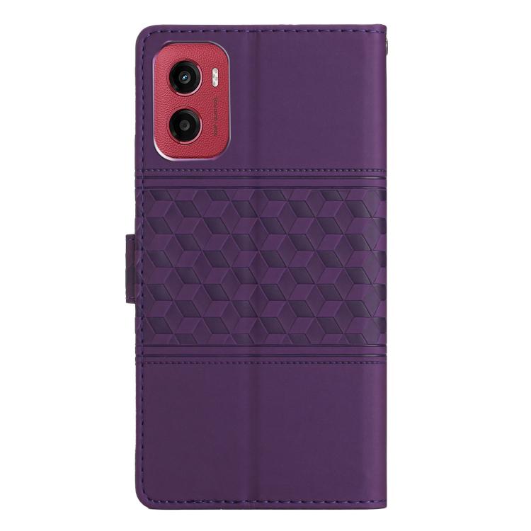 For Motorola Moto G05 Diamond Embossed Skin Feel Leather Phone Case
