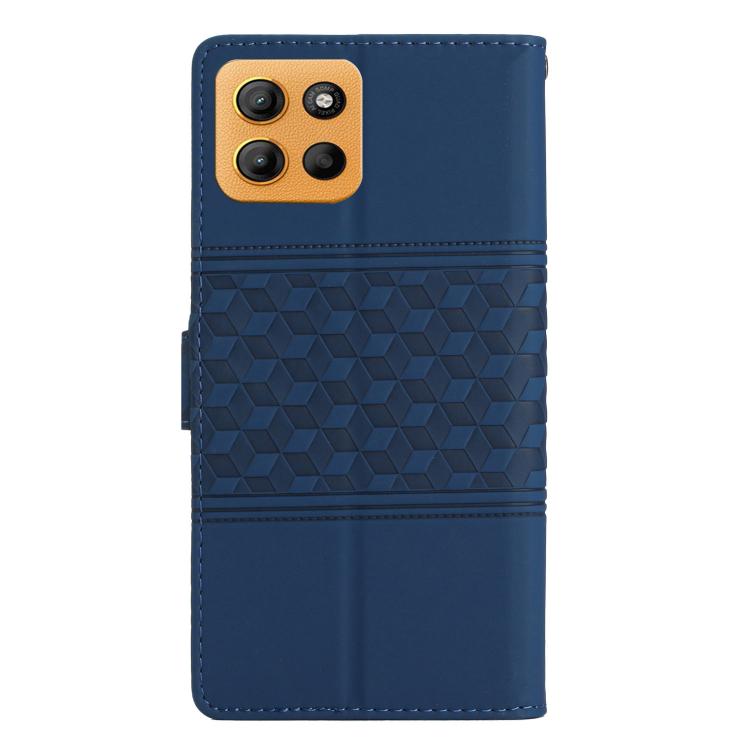 For Motorola Moto G15 Diamond Embossed Skin Feel Leather Phone Case