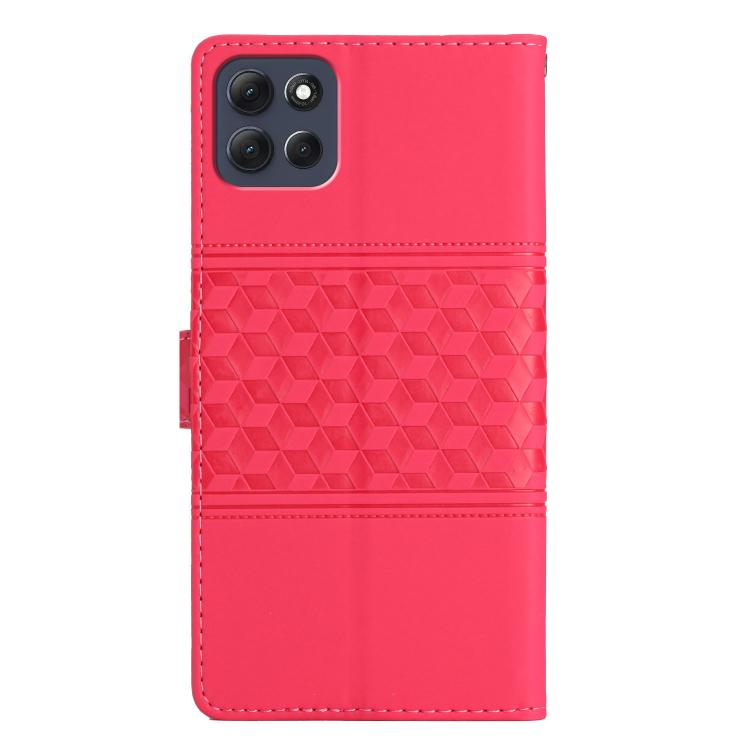 For Motorola Moto G56 5G Diamond Embossed Skin Feel Leather Phone Case