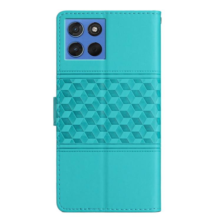 For Motorola Moto G57 5G Diamond Embossed Skin Feel Leather Phone Case