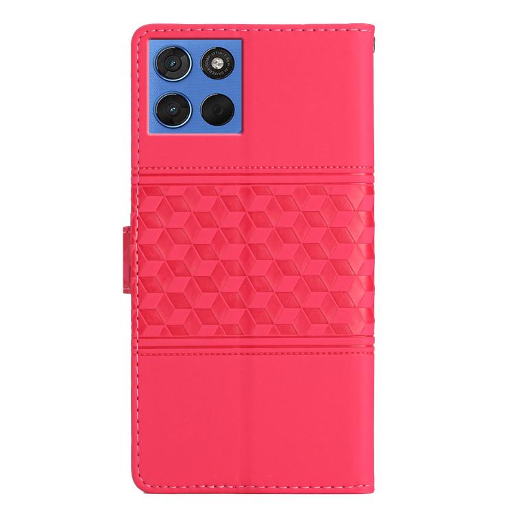 For Motorola Moto G57 5G Diamond Embossed Skin Feel Leather Phone Case