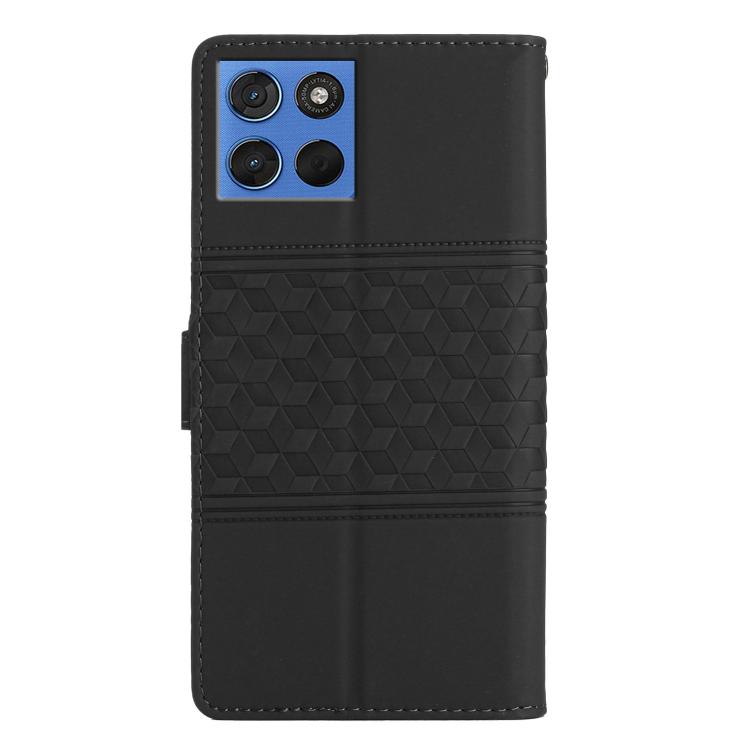 For Motorola Moto G57 5G Diamond Embossed Skin Feel Leather Phone Case