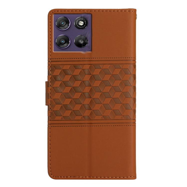 For Motorola Moto G67 Power 5G Diamond Embossed Skin Feel Leather Phone Case