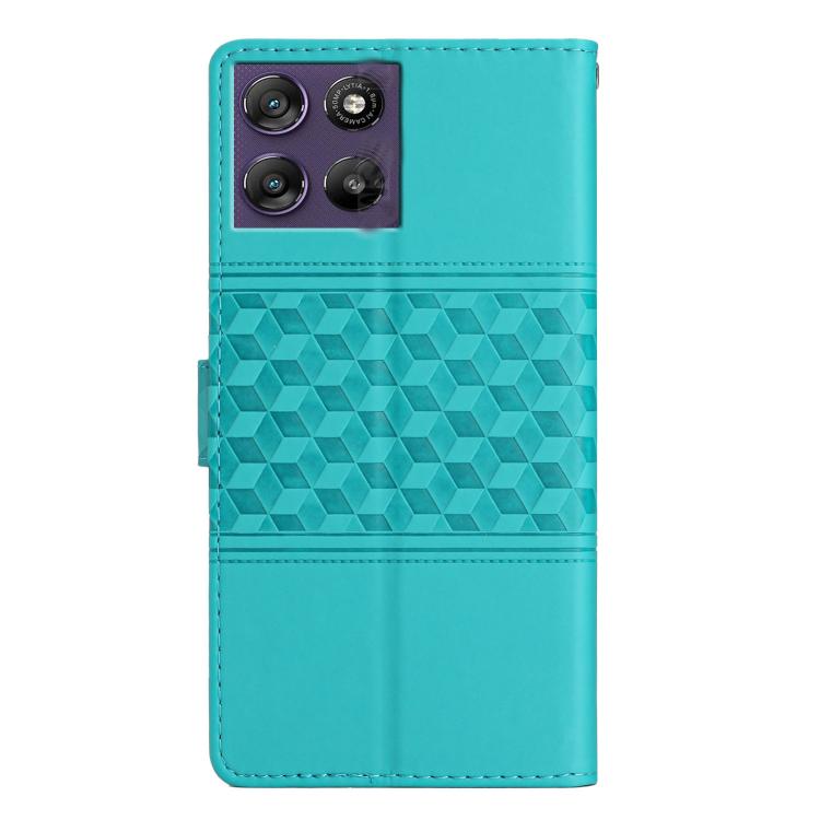 For Motorola Moto G67 Power 5G Diamond Embossed Skin Feel Leather Phone Case