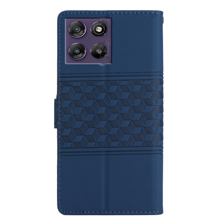 For Motorola Moto G67 Power 5G Diamond Embossed Skin Feel Leather Phone Case