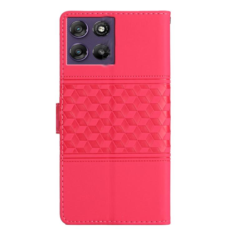 For Motorola Moto G67 Power 5G Diamond Embossed Skin Feel Leather Phone Case