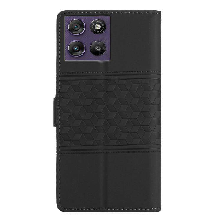 For Motorola Moto G67 Power 5G Diamond Embossed Skin Feel Leather Phone Case