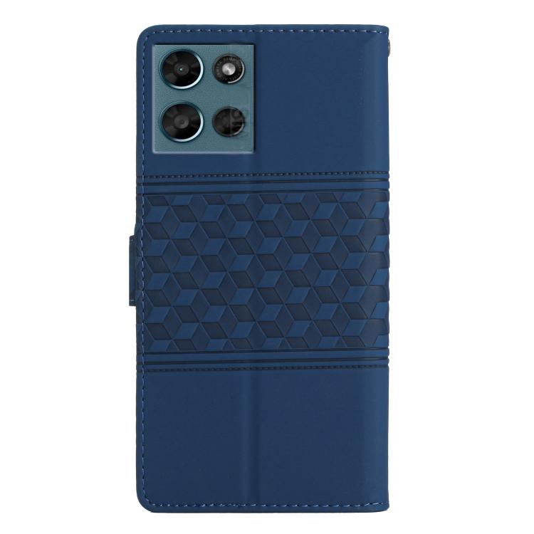 For Motorola Moto G Play 2025 Diamond Embossed Skin Feel Leather Phone Case