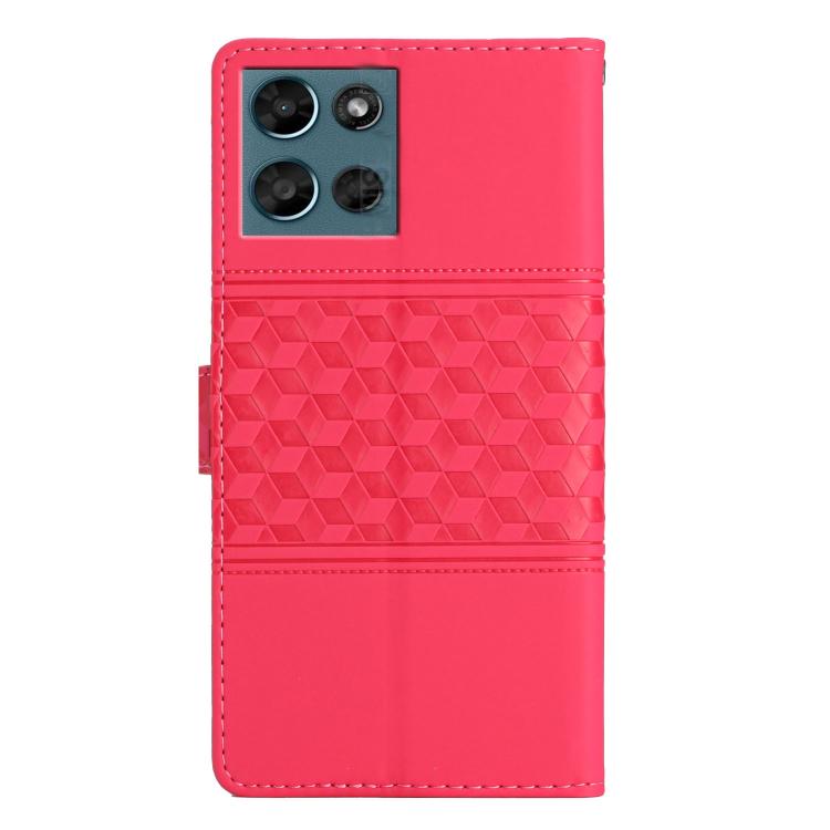 For Motorola Moto G Play 2025 Diamond Embossed Skin Feel Leather Phone Case