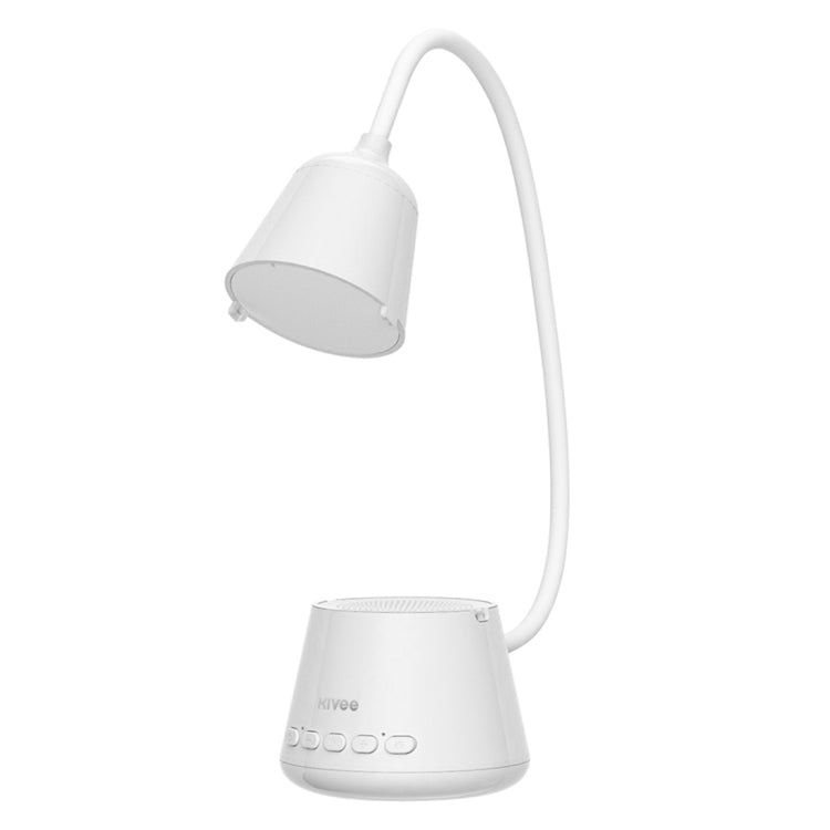 KIVEE KV-DM01 Portable Bluetooth 5.0 Desk Lamp Bluetooth Speaker, Support TF Card / U Disk / FM(White)