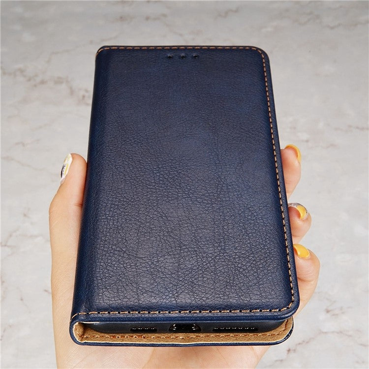 For Sony Xperia 10 VI Gloss Oil Solid Color Magnetic Leather Phone Case