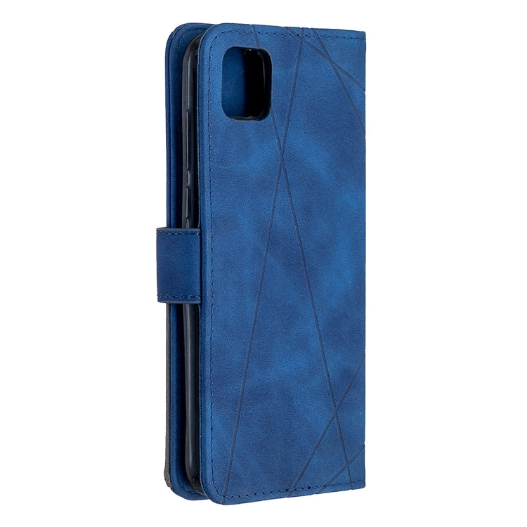 For Huawei Y5p Rhombus Texture Magnetic Buckle Horizontal Flip Leather Case with Holder & Card Slots & Wallet & Photo Frame