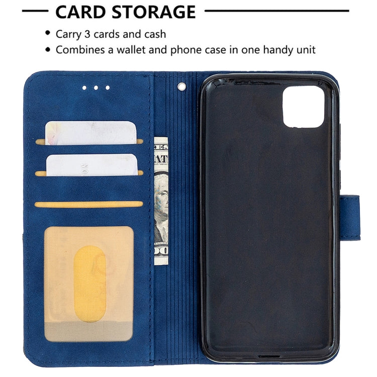 For Huawei Y5p Rhombus Texture Magnetic Buckle Horizontal Flip Leather Case with Holder & Card Slots & Wallet & Photo Frame