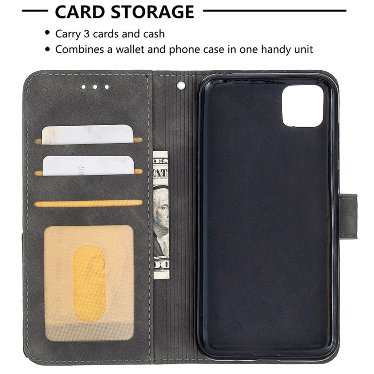 For Huawei Y5p Rhombus Texture Magnetic Buckle Horizontal Flip Leather Case with Holder & Card Slots & Wallet & Photo Frame