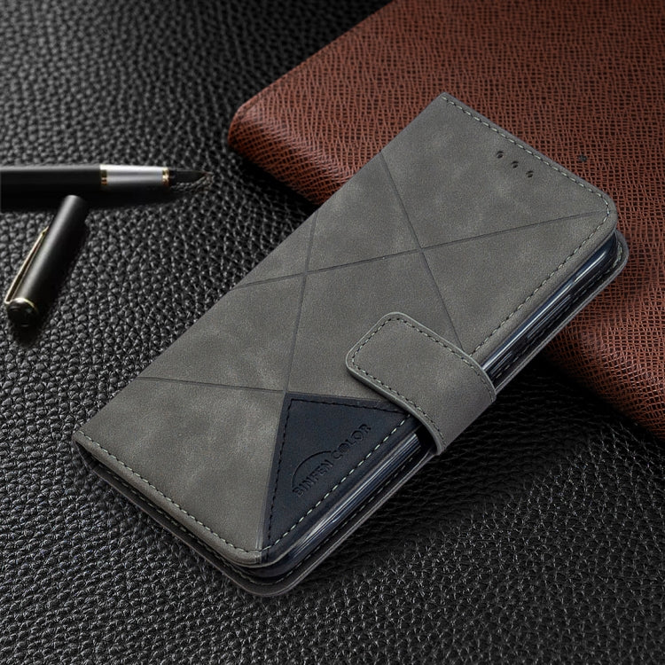 For Huawei Y5p Rhombus Texture Magnetic Buckle Horizontal Flip Leather Case with Holder & Card Slots & Wallet & Photo Frame