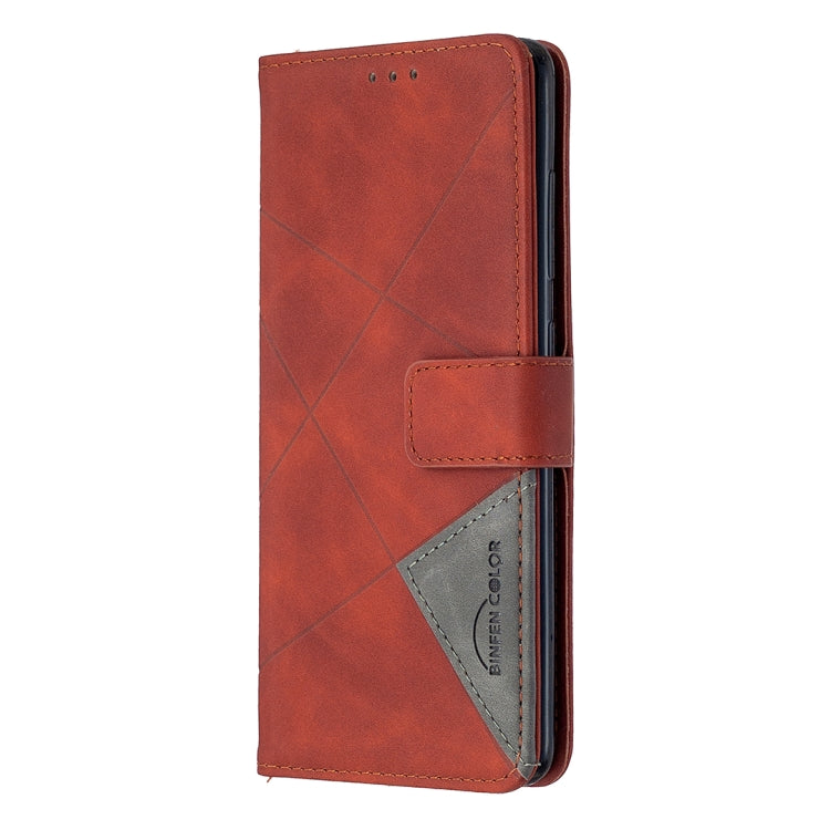 For Samsung Galaxy A51 Rhombus Texture Magnetic Buckle Horizontal Flip Leather Case with Holder & Card Slots & Wallet & Photo Frame