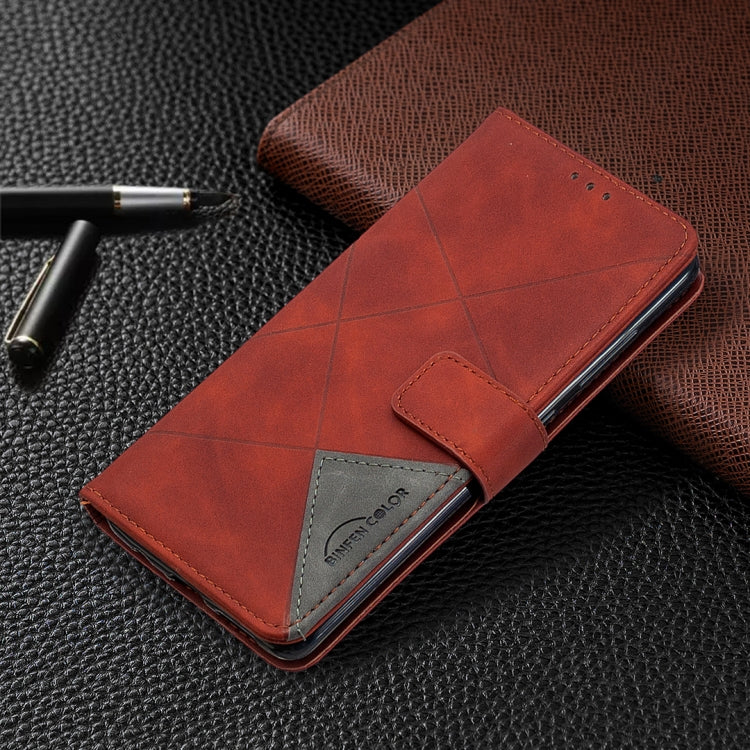 For Samsung Galaxy A51 Rhombus Texture Magnetic Buckle Horizontal Flip Leather Case with Holder & Card Slots & Wallet & Photo Frame