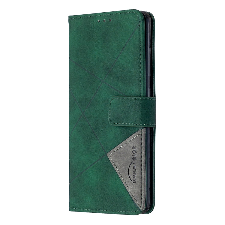 For Samsung Galaxy A51 Rhombus Texture Magnetic Buckle Horizontal Flip Leather Case with Holder & Card Slots & Wallet & Photo Frame