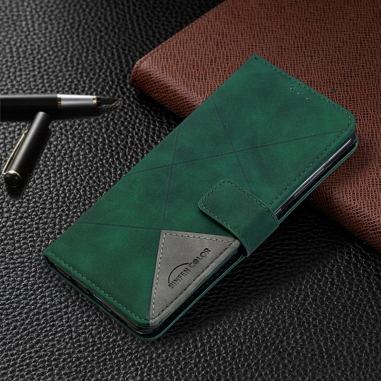 For Samsung Galaxy A51 Rhombus Texture Magnetic Buckle Horizontal Flip Leather Case with Holder & Card Slots & Wallet & Photo Frame