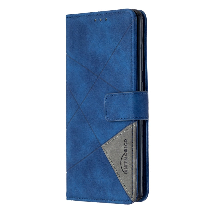 For Samsung Galaxy A51 Rhombus Texture Magnetic Buckle Horizontal Flip Leather Case with Holder & Card Slots & Wallet & Photo Frame